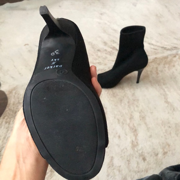PARKER & SKY ~Kim Kardashian black knit ankle boot - Picture 3 of 4